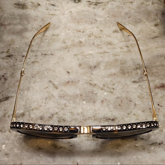 RARE GUCCI HOLLYWOOD FOREVER FOLDING AVIATOR EMBELLISHED CRYSTAL SUNGLASSES main image 10